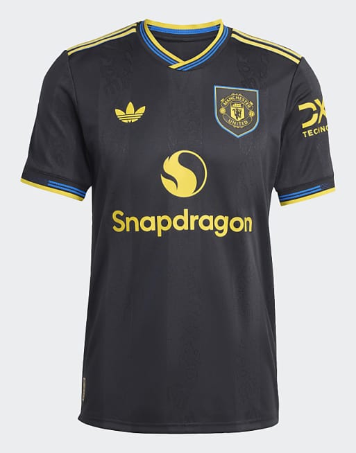 Adidas Performance Manchester United 25/26 Third Authentic Jersey In Black