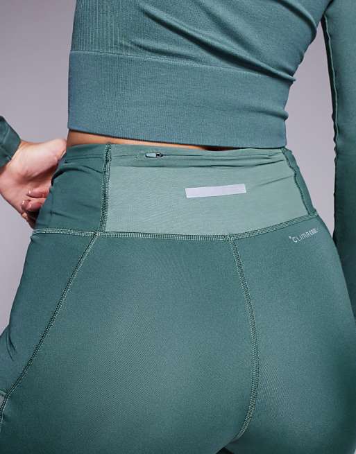 Adidas Running Adi365 Legging 5"" Shorts In Teal