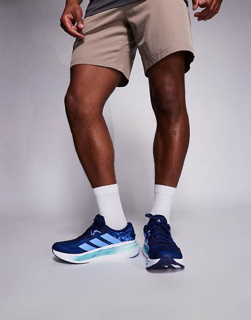 Adidas Running Adistar 4 Trainers In Blue And White