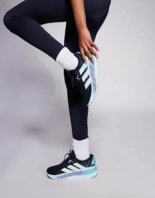 Adidas Running Adistar 4 Trainers In Navy And Blue