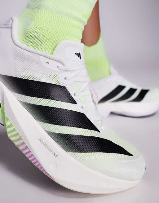Adidas Running Adizero Boston 13 In White And Black