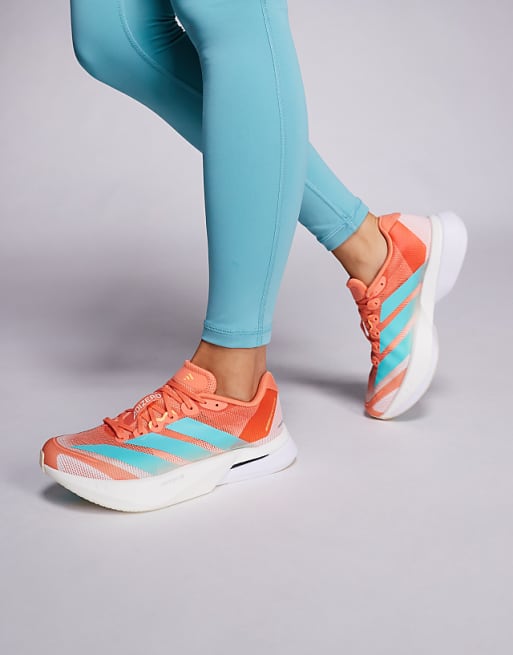 adidas Running Adizero Boston 13 trainers in orange
