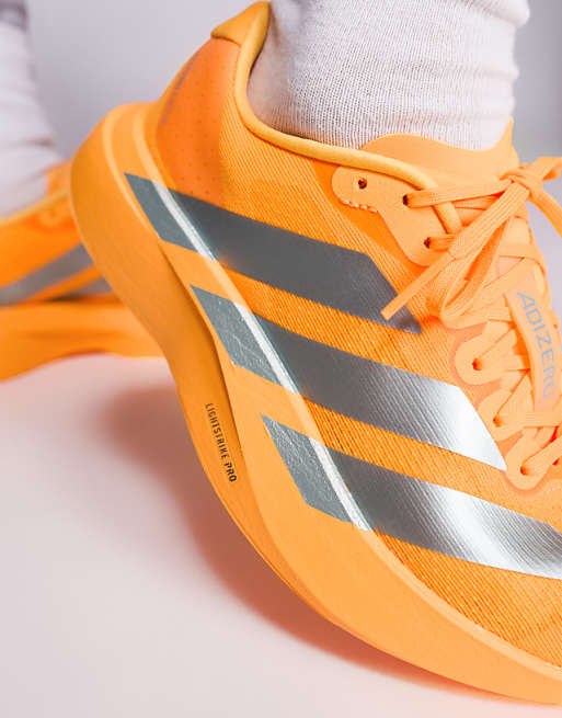 Adidas Running Adizero EVO SL In Orange And Silver
