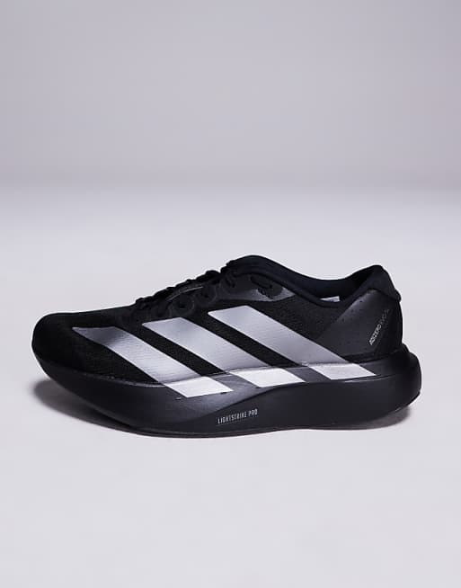 Adidas Running Adizero EVO SL Trainers In Black And Silver