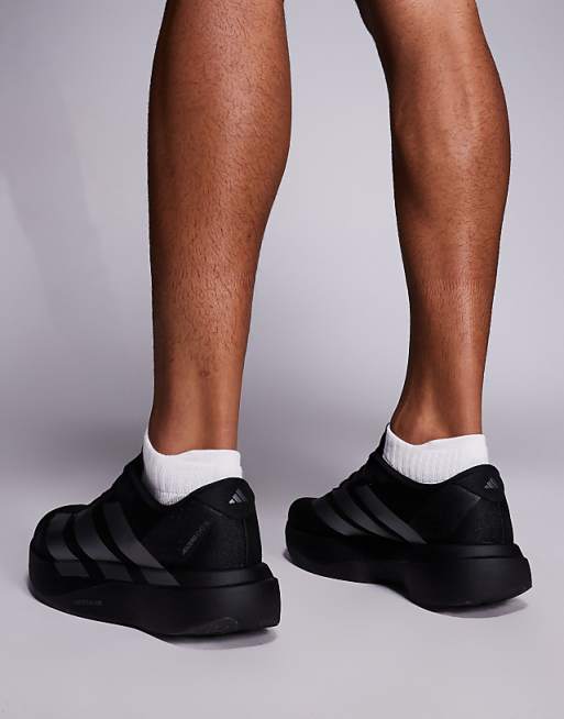 Adidas Running Adizero EVO SL Trainers In Black And Grey