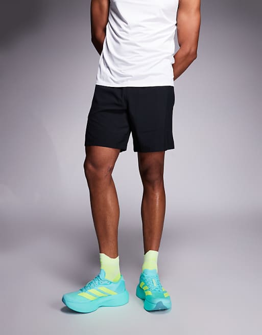 Adidas Running Adizero EVO SL Trainers In Blue And Yellow