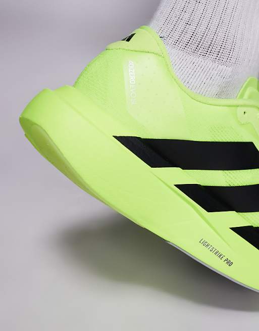 Adidas Running Adizero EVO SL Trainers In Yellow And Black