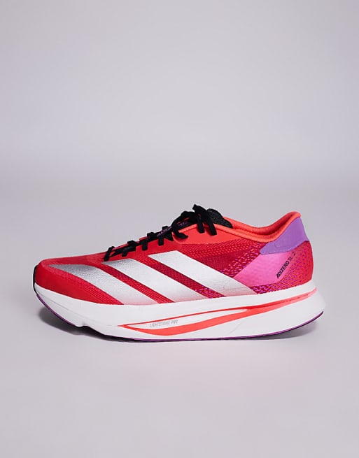 Adidas Running Adizero SL 2 Trainers In Red And Purple