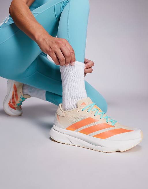 Adidas Running Adizero SL2 Trainers In Orange And Blue