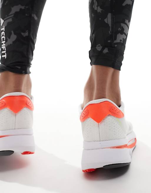 Adidas Running Adizero SL2 Trainers In White And Orange