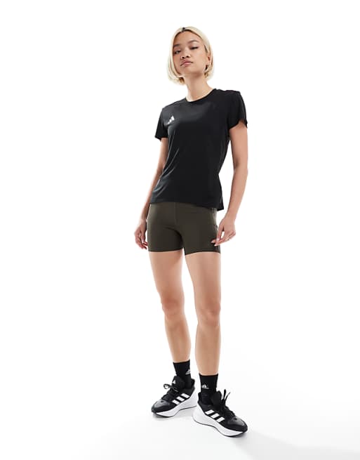 Adidas Running Adizero T-shirt In Black