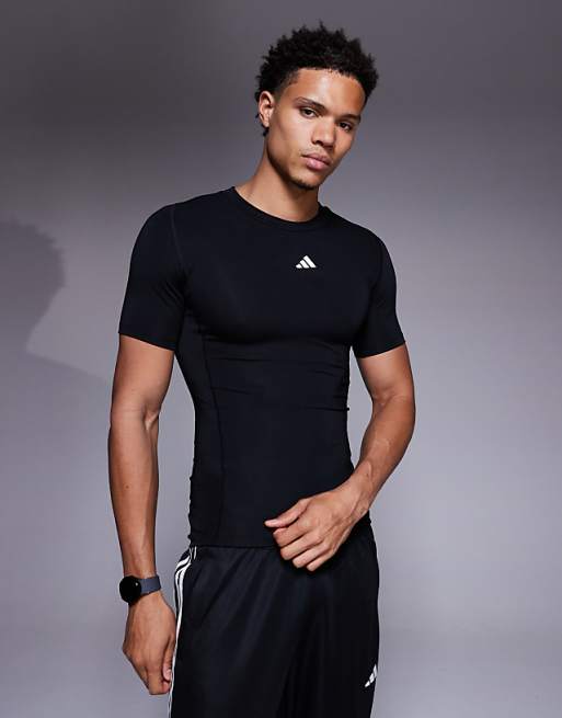 adidas Running Adizero t-shirt in black