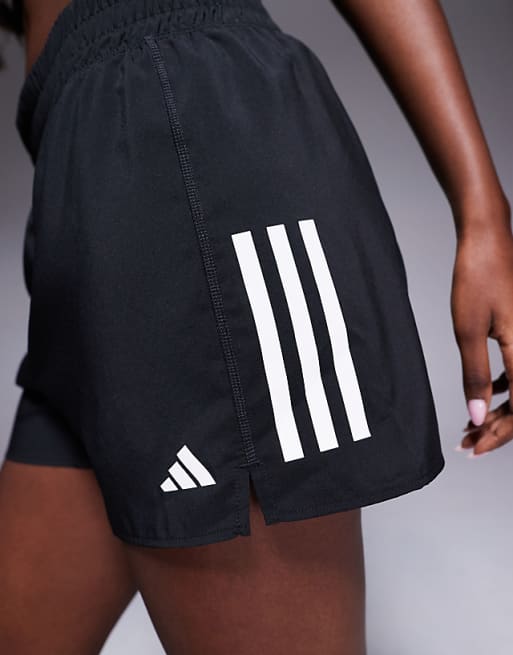 Adidas Running Own The Run 3"" Shorts In Black