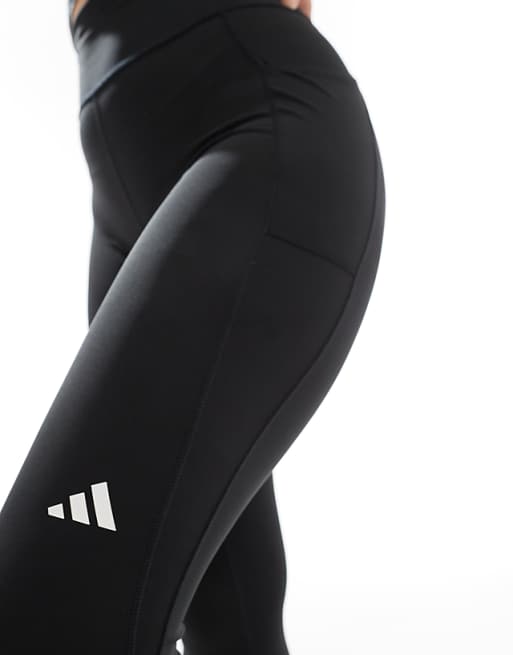 Adidas Running Own The Run 7/8 Leggings With Phone Pocket In Black