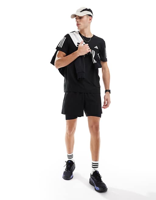 Adidas Running Own The Run T-shirt In Black