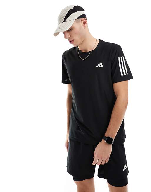 adidas Running Own The Run t-shirt in black