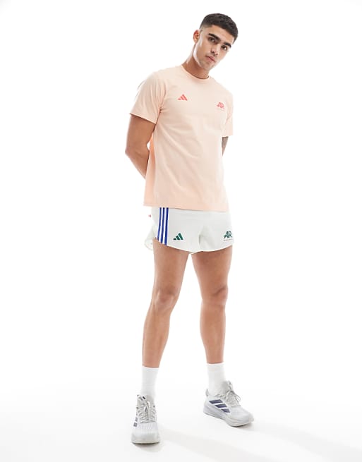 Adidas Running Own The Run T-shirt In Coral
