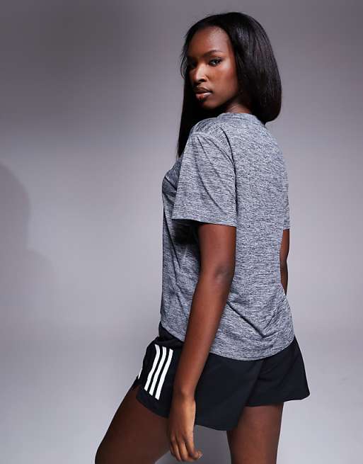 Adidas Running Own The Run T-shirt In Grey Melange