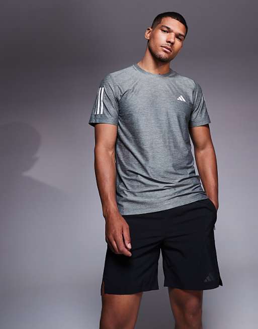 adidas Running Own The Run t-shirt in grey