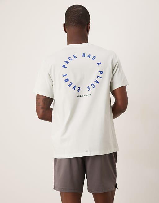 Adidas Running Own The Run T-shirt In Jade Green