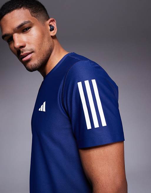 Adidas Running Own The Run T-shirt In Navy