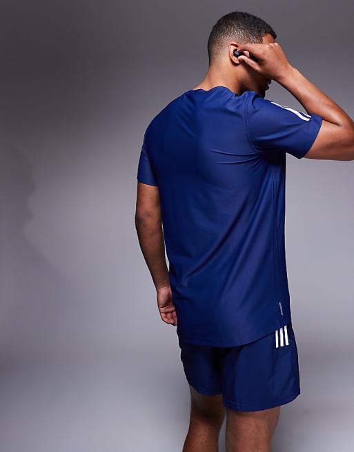 Adidas Running Own The Run T-shirt In Navy