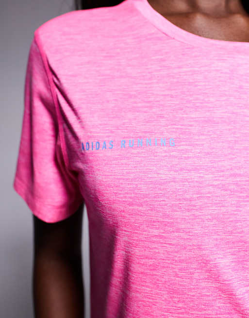 Adidas Running Own The Run T-shirt In Pink Melange