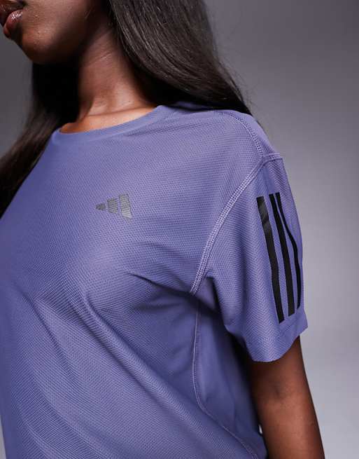 Adidas Running Own The Run T-shirt In Violet