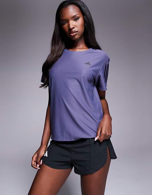 adidas Running Own The Run t-shirt in violet