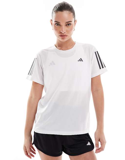 adidas Running Own The Run t-shirt in white