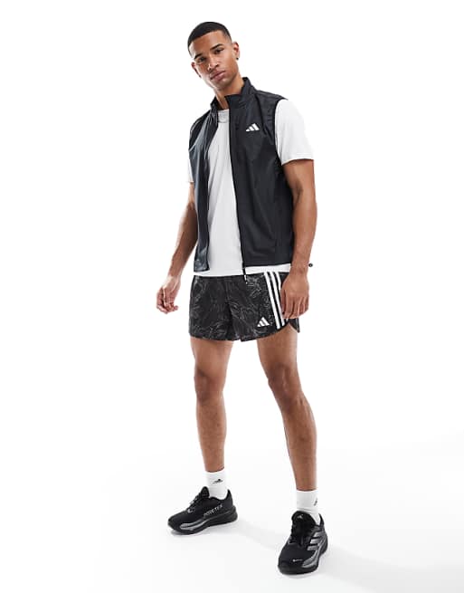 Adidas Running Own The Run Zip Thru Gilet In Black