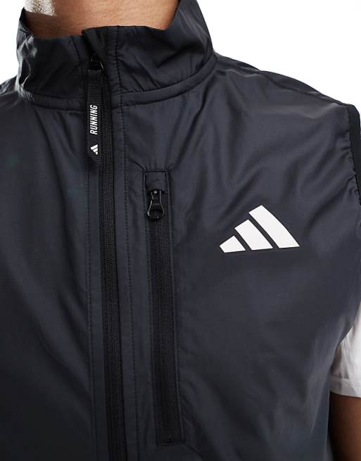 Adidas Running Own The Run Zip Thru Gilet In Black