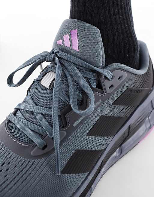 Adidas Running Questar 3 Trainers In Grey And Purple