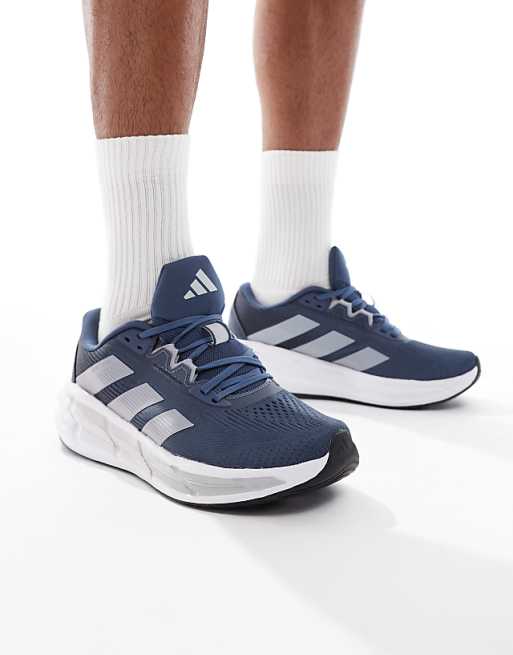 adidas Running Questar 3 trainers in navy and silver
