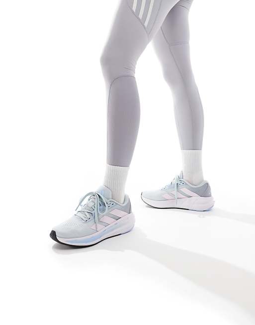 adidas Running Questar trainers 3 in blue and pink
