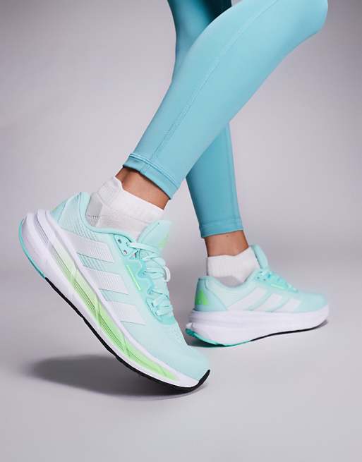 Adidas Running Questar Trainers 3 In Mint And White