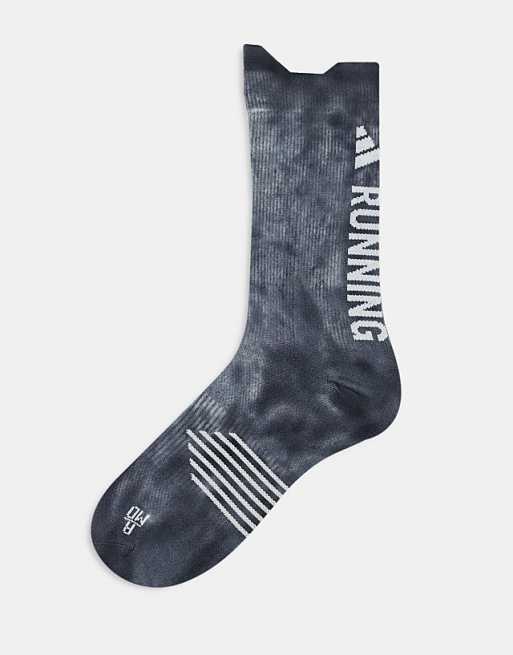 adidas Running sock in black graphic