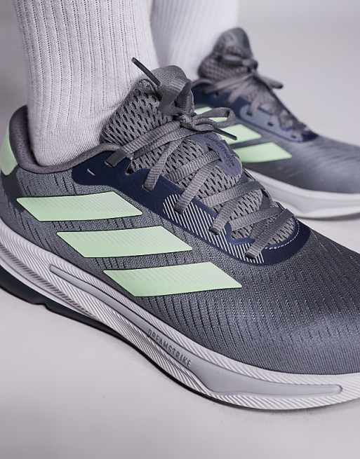 Adidas Running Supernova Ease Trainers In Grey And Green