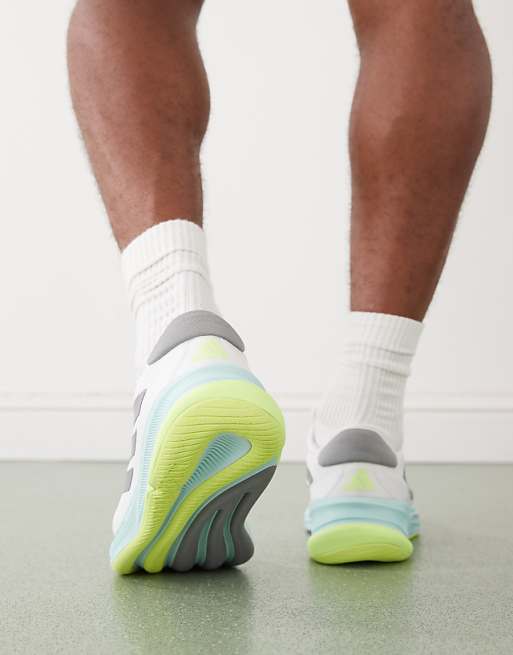 Adidas Running Supernova Ease Trainers In White And Grey