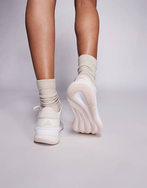 Adidas Running Supernova Ease Trainers In White And Mauve