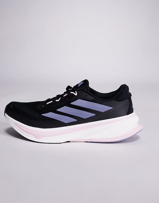 Adidas Running Supernova Rise 2 Trainers In Black And Purple