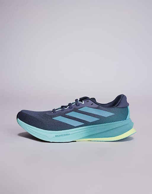 Adidas Running Supernova Rise 2 Trainers In Blue And Yellow