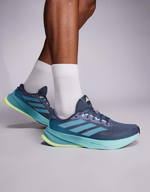 adidas Running Supernova Rise 2 trainers in blue and yellow