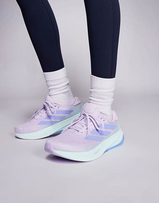 adidas Running Supernova Rise 2 trainers in lilac and blue