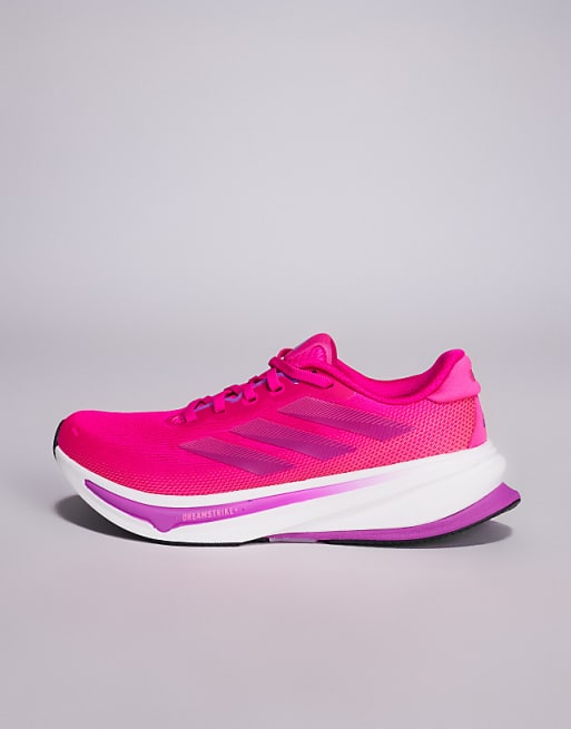 Adidas Running Supernova Rise 2 Trainers In Pink And White