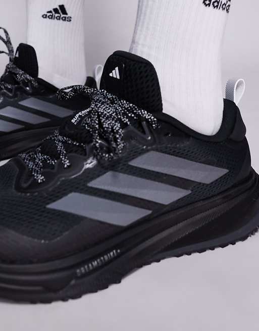 Adidas Running Supernova Rise ATR In Black And Metallic Silver