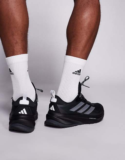Adidas Running Supernova Rise ATR In Black And Metallic Silver