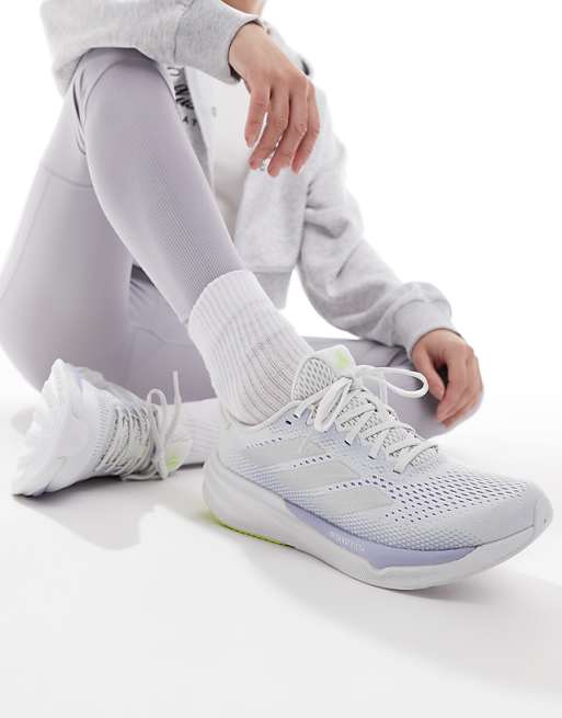 adidas Running Supernova Stride 2 trainers in grey violet and lime