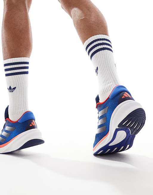 Adidas Running Supernova Stride Trainers In Navy And Orange