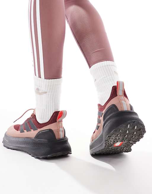 Adidas Running Ultraboost 5 Climawarm Trail Trainers In Burgundy And Black